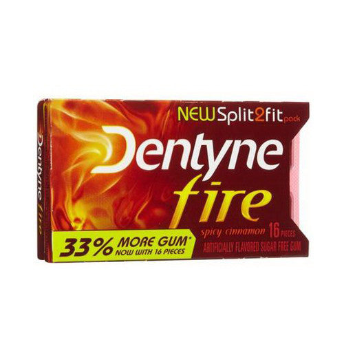 Dentyne Fire Sugar Free Gum, Spicy Cinnamon - 16 Ea, 9 Pack